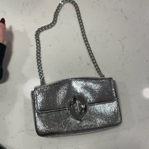 Rebecca Minkoff The G Small Shoulder with Chain Strap in Silver
